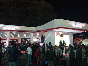 Suasana Meet & Greet Kevin Sanjaya/Marcus Fernaldi Gideon di Booth Djarum Foundation.