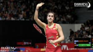Selebrasi Carolina Marin (Spanyol).