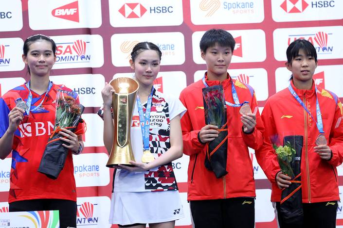 Chiara Marvella Handoyo, Pitchamon Opatniputh, Huang Lin Ran & Xu Wen Jing (Humas PP PBSI)