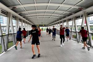 Sesi latihan perdana skuad Indonesia jelang Piala Thomas & Uber 2022 di Bangkok, Thailand (Humas PP PBSI)