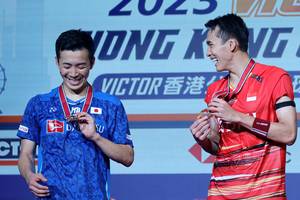 Kenta Nishimoto & Jonatan Christie (Humas PP PBSI)