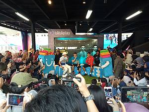 Suasana Meet & Greet bersama Fajar Alfian/Muhammad Rian Ardianto.