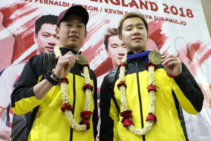 Marcus Fernaldi Gideon dan Kevin Sanjaya Sukamuljo