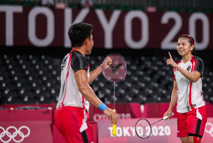 Ganda putri Indonesia Apriyani Rahayu dan Greysia Polii (Foto: BadmintonPhoto/Shi Tang)