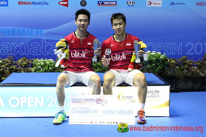 Kevin Sanjaya Sukamuljo/Marcus Fernaldi Gideon. (Foto: PBSI)