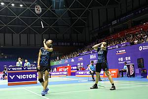 Ekspresi kekecewaan Anggia Shitta Awanda/Ni Ketut Mahadewi Istarani.