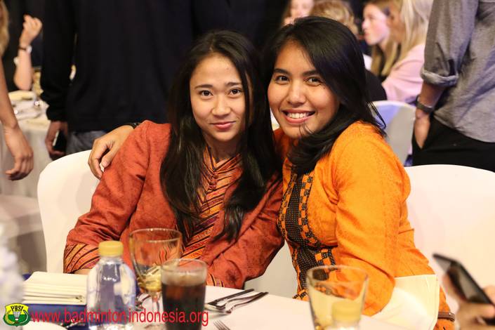 Nitya Krishinda Maheswari dan Ni Ketut Mahadewi Istarani. (Foto: PBSI)