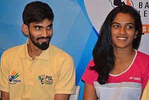 Srikanth Kidambi dan Pusarla V. Sindhu.