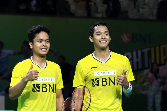 Anthony Sinisuka Ginting & Jonatan Christie (Humas PP PBSI)