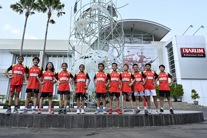 Para peraih Djarum Beasiswa Bulutangkis melalui Audisi Umum PB Djarum 2023 (Dok. PB Djarum)