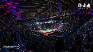 Suasana di Arena Blibli Indonesia Open 2018