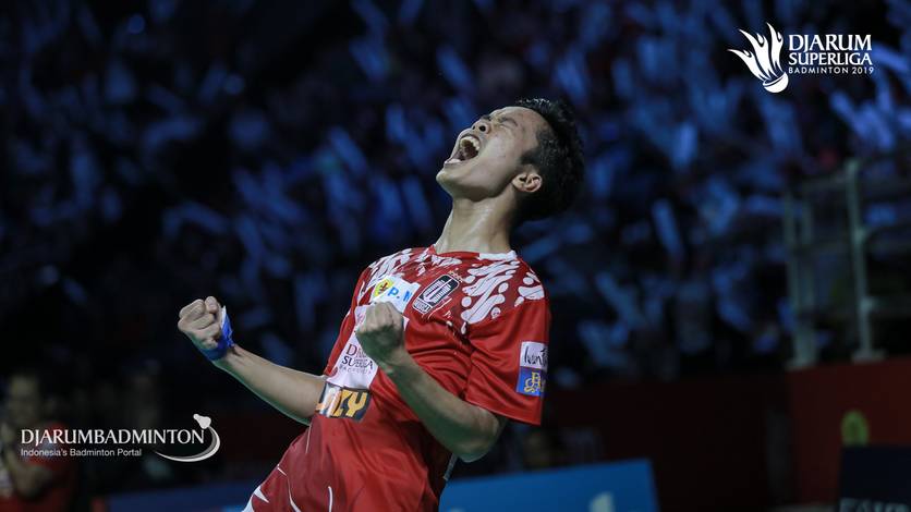 Anthony Sinisuka Ginting’s (Indonesia) Celebration.