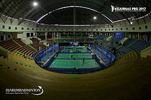 Suasana GOR Sahabudin, Pangkalpinang, Bangka Belitung.