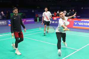 Muhammad Rian Ardianto, Leo Rolly Carnando, & Bagas Maulana (Humas PP PBSI)