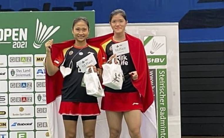 Ganda putri Indonesia besutan PB Djarum Kudus, Ni Ketut Mahadewi Istarani/Serena Kani juara Austrian Open 2021 International Series. (Foto: pbdjarum.org)