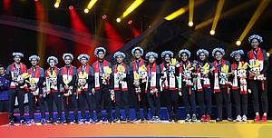 Tim beregu campuran Indonesia mendapatkan medali perunggu di ajang Piala Sudirman 2019.
