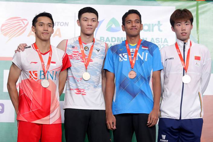 Jonatan Christie, Lee Zii Jia, Chico Aura Dwi Wardoyo, & Weng Hong Yang (Humas PP PBSI)