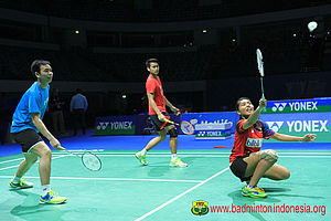Hendra, Tontowi, Nitya Di sela sela latihan