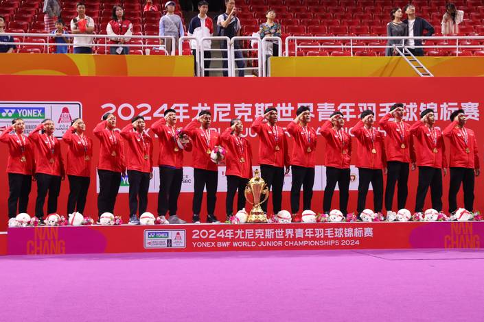 Tim Indonesia pada Piala Suhandinata 2024 (Humas PP PBSI)