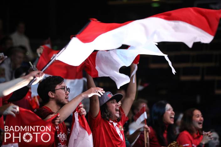 Para Suporter Indonesia di Energia Areena (Foto: Badminton Photo/Jnanesh Salian)