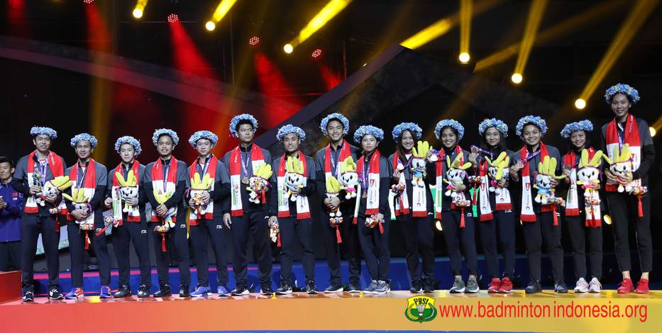 Tim Indonesia di Piala Sudirman 2019 lalu.