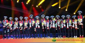 Tim Indonesia di Piala Sudirman 2019 lalu.