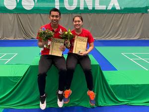 Teges Satriaji Cahyo Hutomo/Indah Cahya Sari Jamil saat menjuarai German Junior 2020.