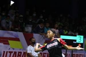 Salah seorang peserta Sirkuit Nasional B Medan, Sumatera Utara (Djarum Badminton)