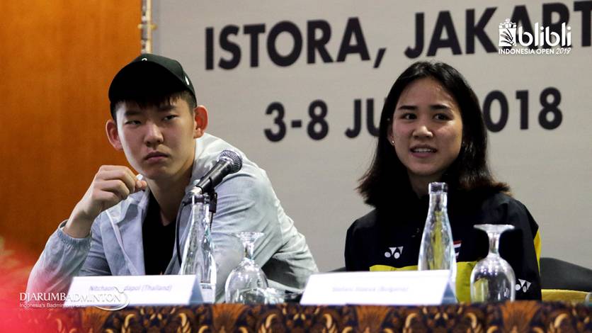 Liu Yuchen on Blibli Indonesia Open 2018 Press Conference.