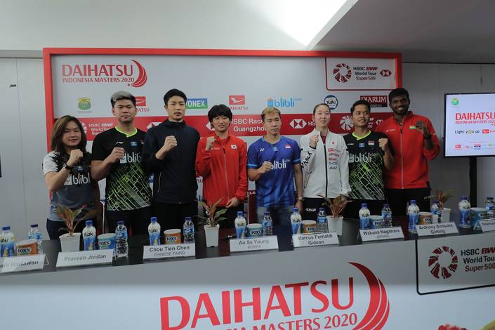 Ruselli Hartawan, Praveen Jordan, Chou Tien Chen, An Se Young, Marcus Fernaldi Gideon, Wakana Nagahara, Anthony Sinisuka Ginting dan Satwiksairaj Rankireddy.
