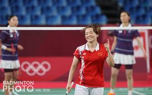 Ekspres pemain ganda putri Tiongkok, Chen Qing Chen. (Foto: BADMINTONPHOTO - Yves Lacroix)