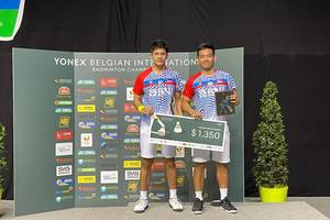 Pramudya Kusumawardana & Yeremia Erich Yoche Yacob Rambitan juara Belgian International Challenge 2021. (dok Tim Humas dan Media PP PBSI)