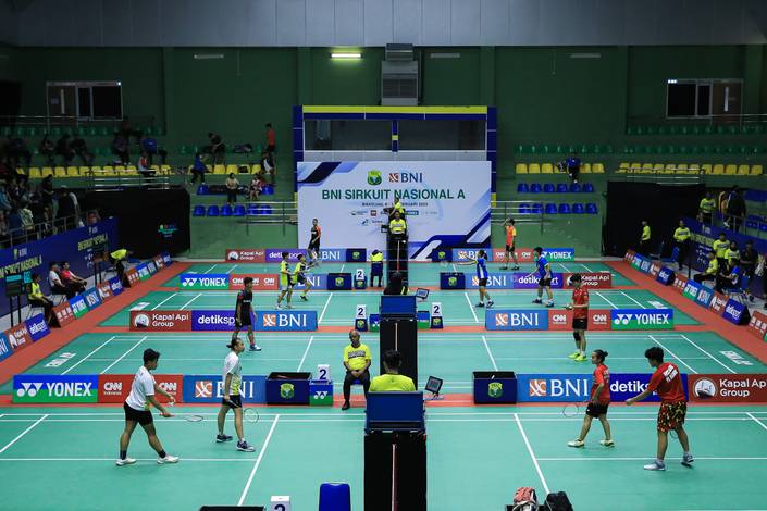 Suasana hari pertama Sirkuit Nasional A Jawa Barat 2023 (Humas PP PBSI)