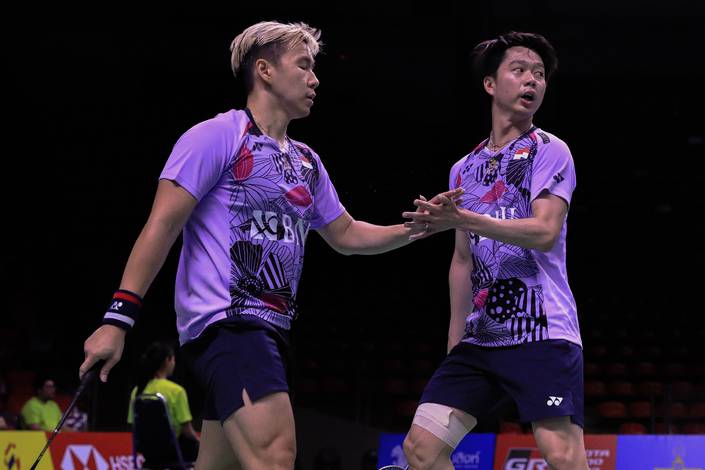 Marcus Fernaldi Gideon & Kevin Sanjaya Sukamuljo (Humas PP PBSI)