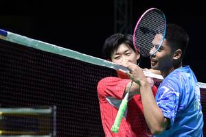 Kazumo Kawano & Moh. Zaki Ubaidillah (Humas PP PBSI)