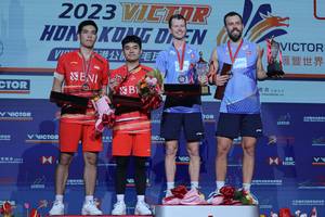 Leo Rolly Carnando/Daniel Marthin & Kim Astrup/Anders Skaarup Rasmussen (Humas PP PBSI)