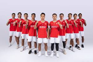 Tim bulu tangkis Indonesia pada Piala Thomas 2024 (Humas PP PBSI)