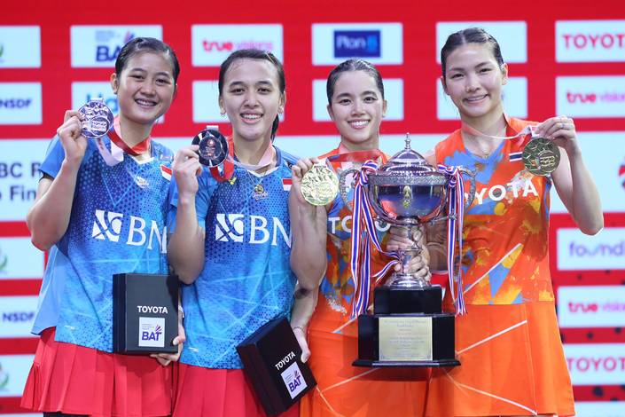 Febriana Dwipuji Kusuma/Amallia Cahaya Pratiwi & Jongkolphan Kititharakul/Rawinda Prajongjai (Humas PP PBSI)