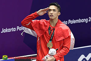 Jonatan Christie berhasil meraih medali emas Asian Games 2018.