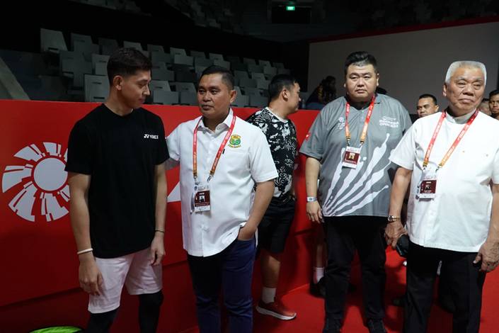 Kunjungan Sekjen PP PBSI jelang Indonesia Open 2023 (Humas PP PBSI)