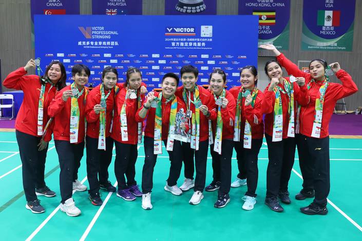 Tim Indonesia pada Piala Uber 2024 (Humas PP PBSI)