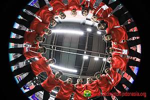 Tim beregu junior Indonesia bersiap menghadapi Korea.