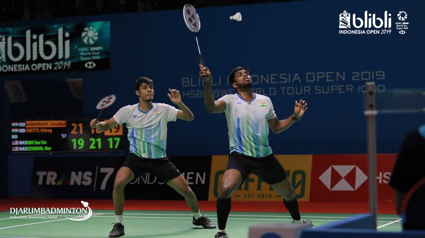 Satwiksairaj Rankireddy/Chirag Shetty (India) menyambut pengembalian.