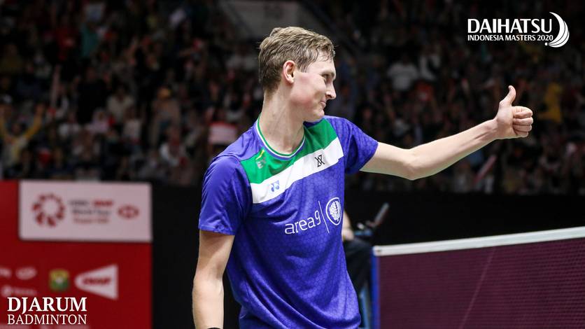 Viktor Axelsen (Denmark) saat berlaga di ajang Daihatsu Indonesia Masters 2020 BWF World Tour Super 500.