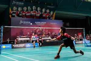 Suasana penyelenggaraan Audisi Umum PB Djarum 2022 di Kudus (Djarum Badminton)