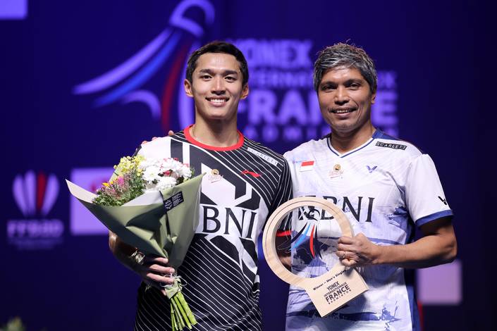 Jonatan Christie & Irwansyah (Humas PP PBSI)