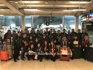 Skuad Thomas dan Uber Indonesia 2018. 