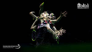 Nitchaon Jindapol (Thailand) bersiap melepaskan serangan.