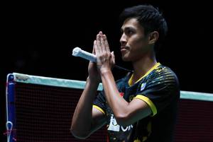 Selebrasi Shesar Hiren Rhustavito (Indonesia).