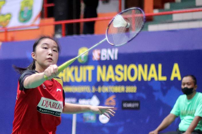 Atlet tunggal putri PB Djarum Jolin Angelia pada Sirkuit Nasional A Purwokerto, Jawa Tengah (Djarum Badminton)